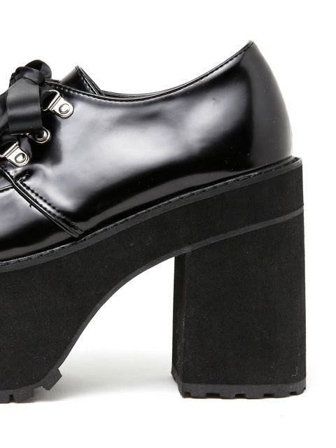 【BUBBLES】サテンヒールシューズ