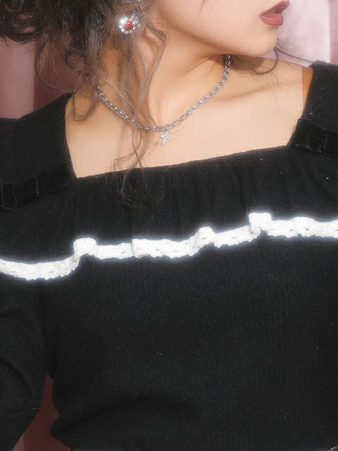 【BUBBLES】クロスチェーンチョーカー