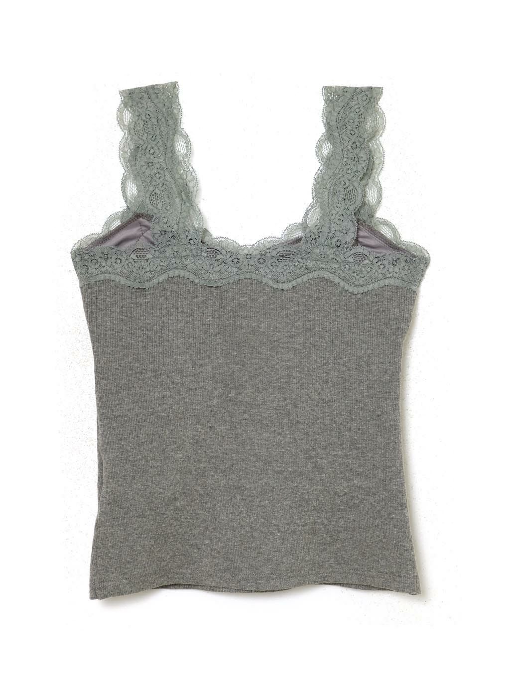 【BUBBLES】カップ付きリブキャミ