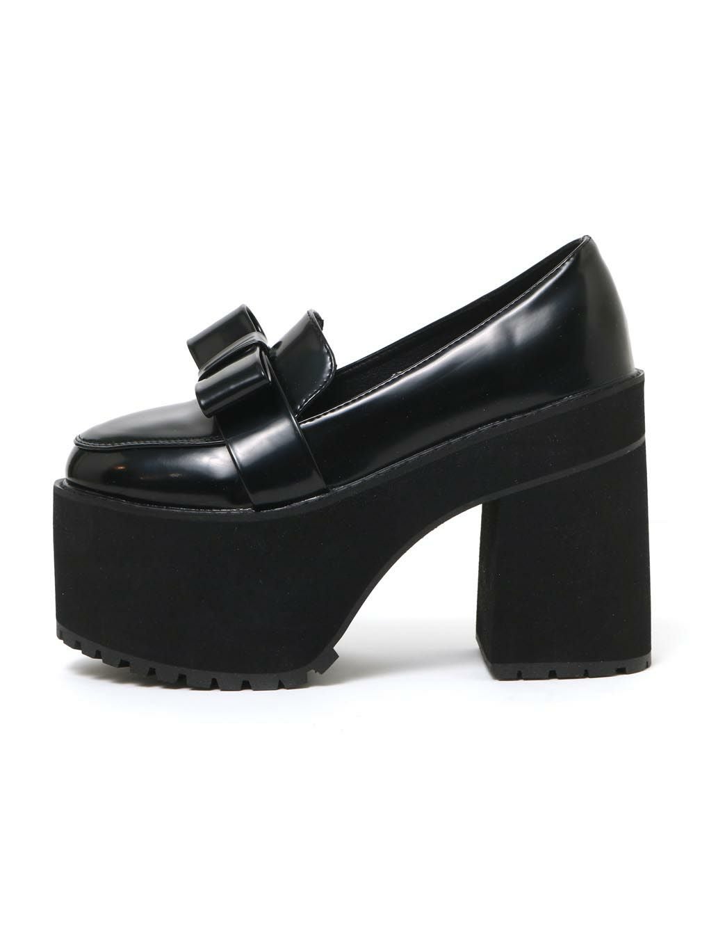 【BUBBLES】リボン厚底ローファー