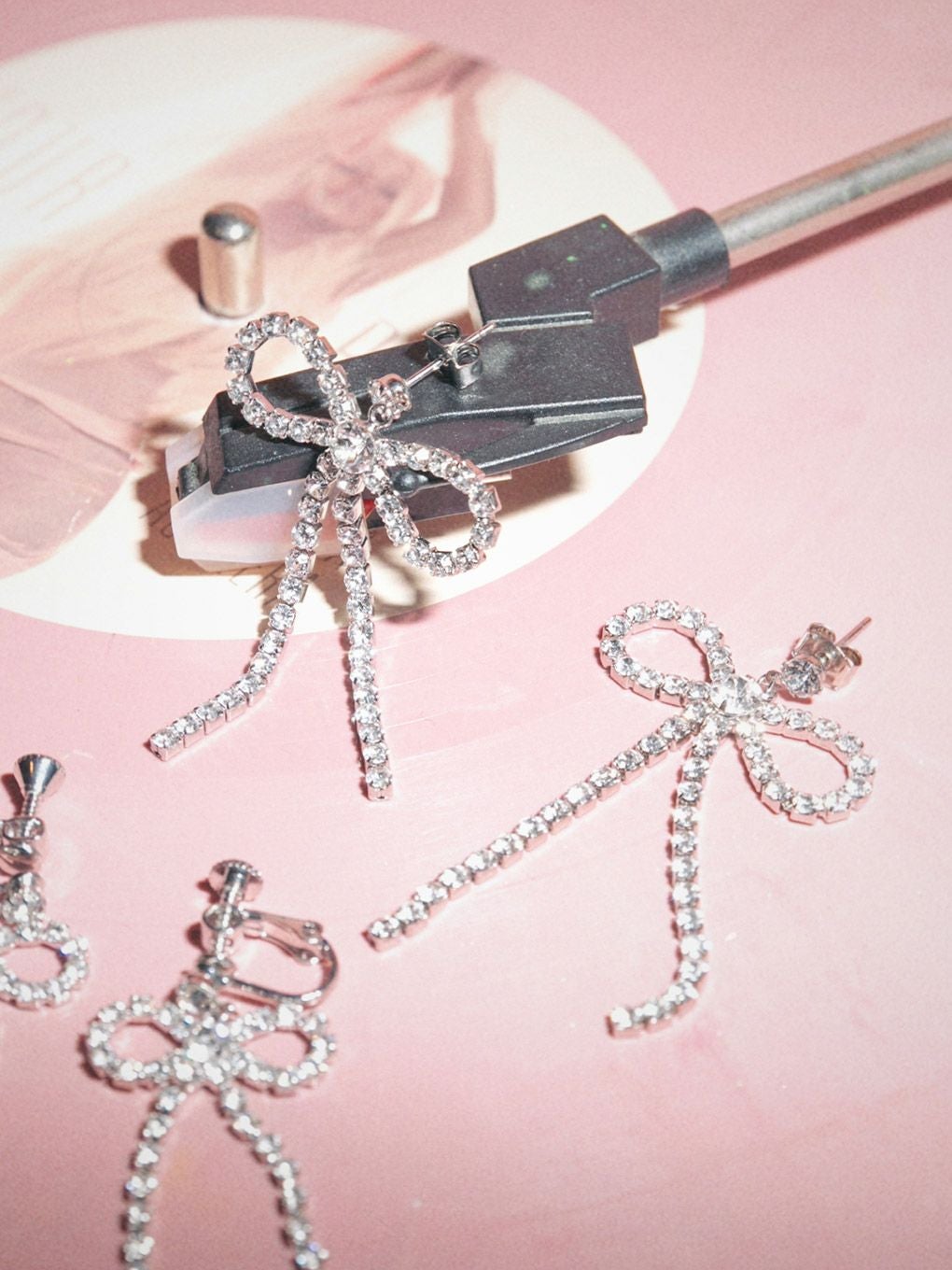 BUBBLES】ビジューリボンピアス | sparkling mall online store