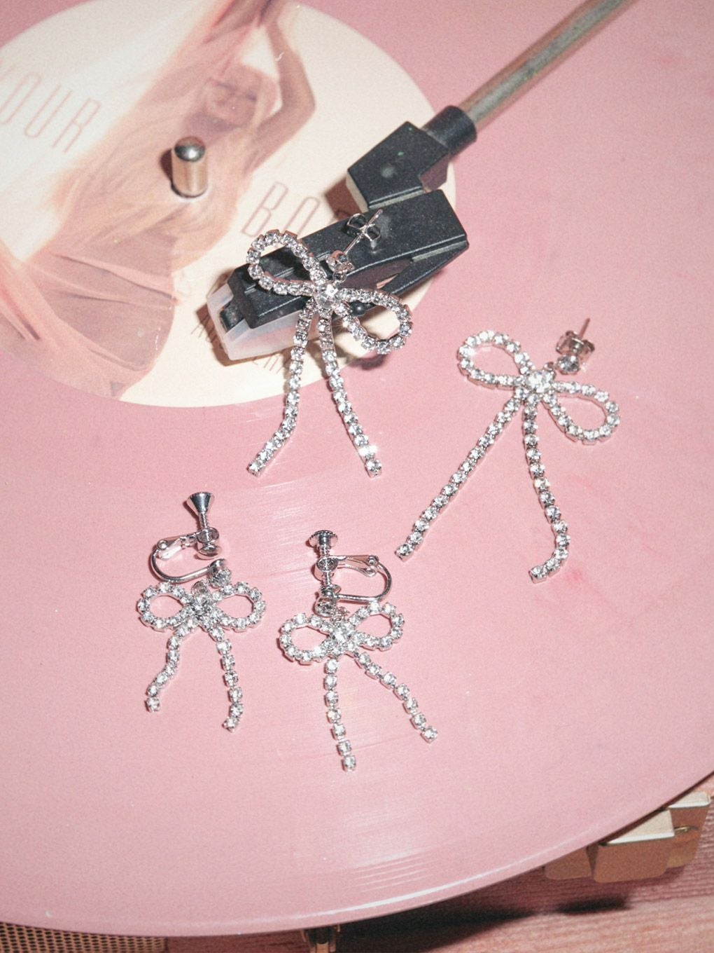 BUBBLES】ビジューリボンピアス | sparkling mall online store