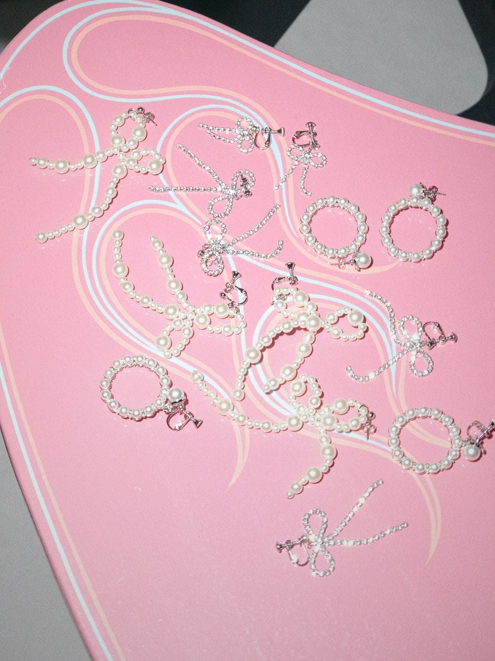 【BUBBLES】リボンパールピアス