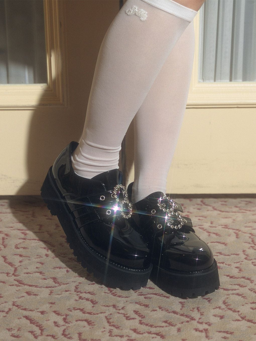 【BUBBLES】ダブルバックルシューズ