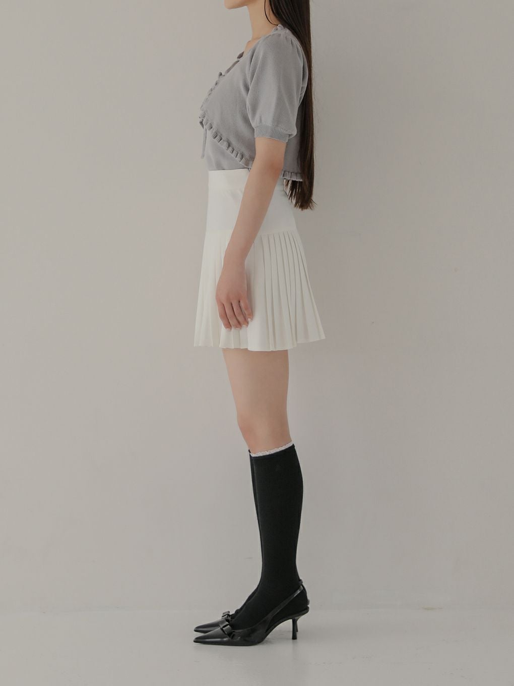BUBBLES バブルス リボンタイカーデワンピース ベージュ Sサイズ BUBBLES】リボンカーデアンサンブル | sparkling mall online store