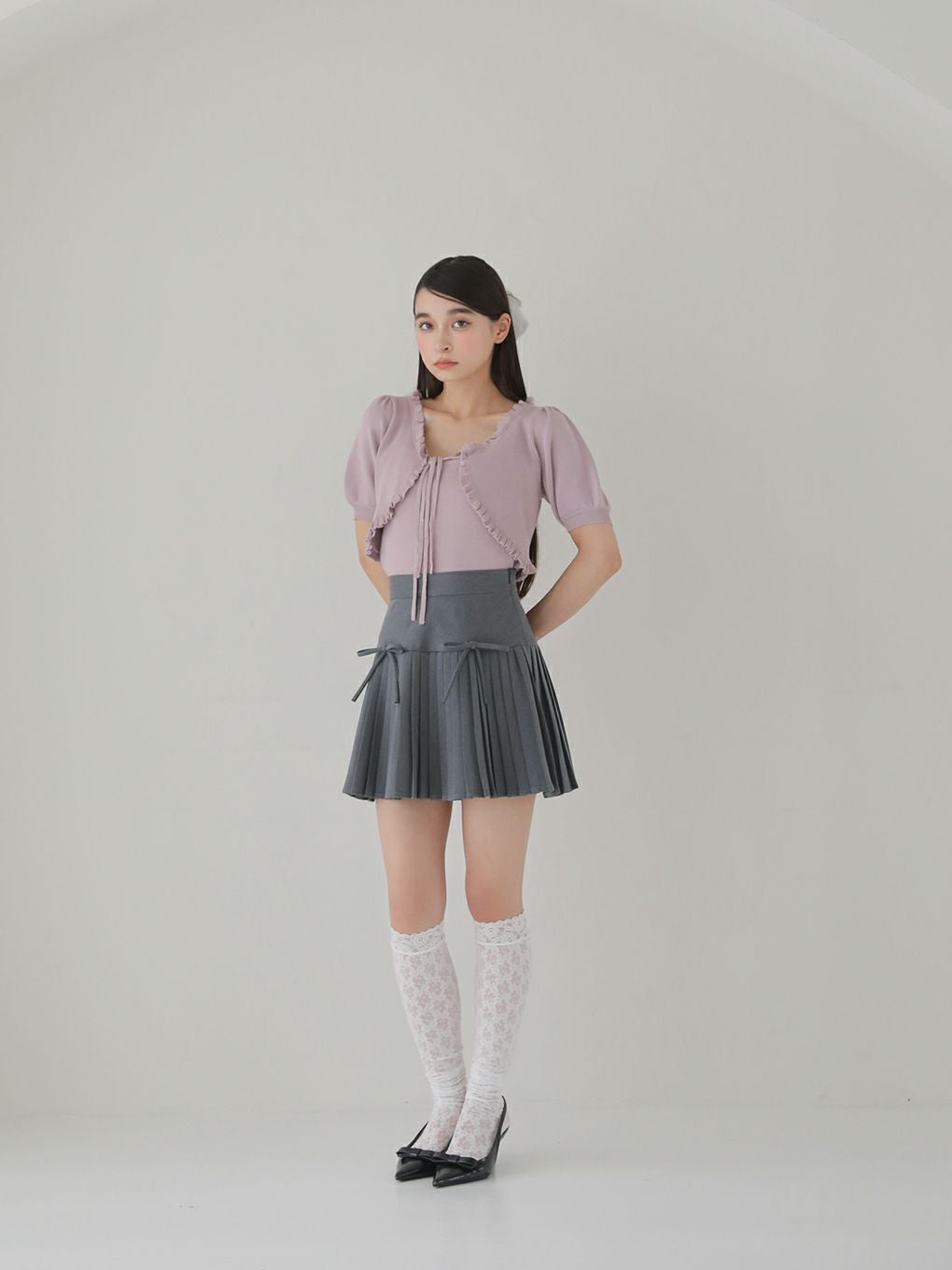 BUBBLES】リボンカーデアンサンブル | sparkling mall online store