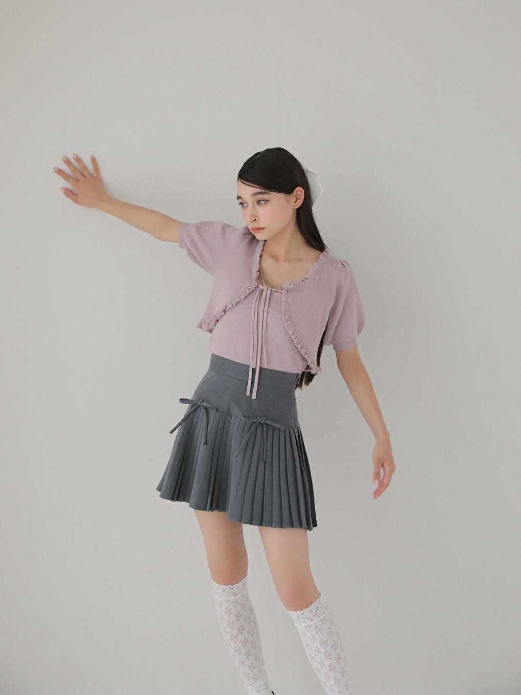 BUBBLES】リボンカーデアンサンブル | sparkling mall online store
