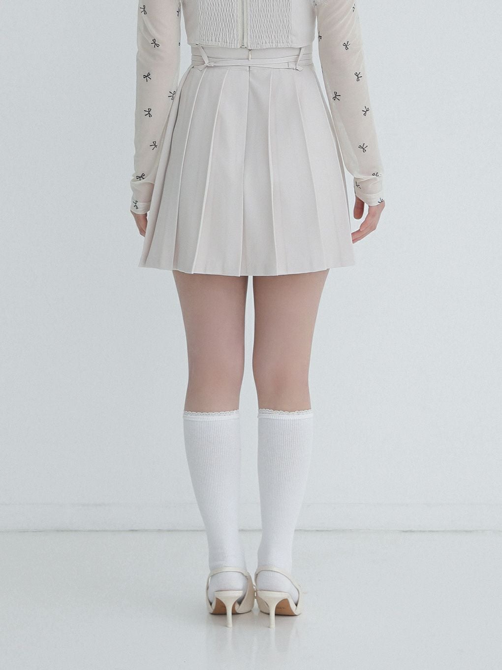 【BUBBLES】リボンプリーツスカパン