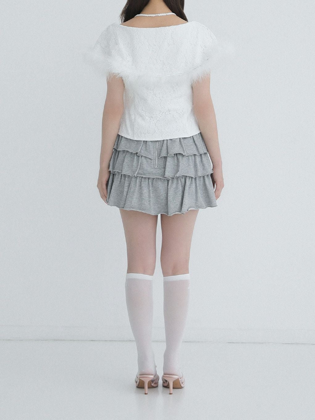 【BUBBLES】レースファーブラウス