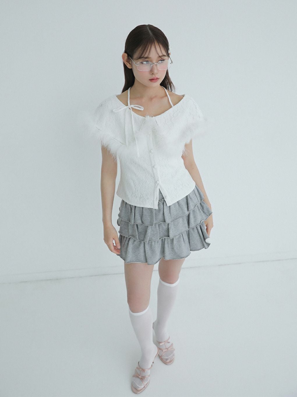 BUBBLES】レースファーブラウス | sparkling mall online store
