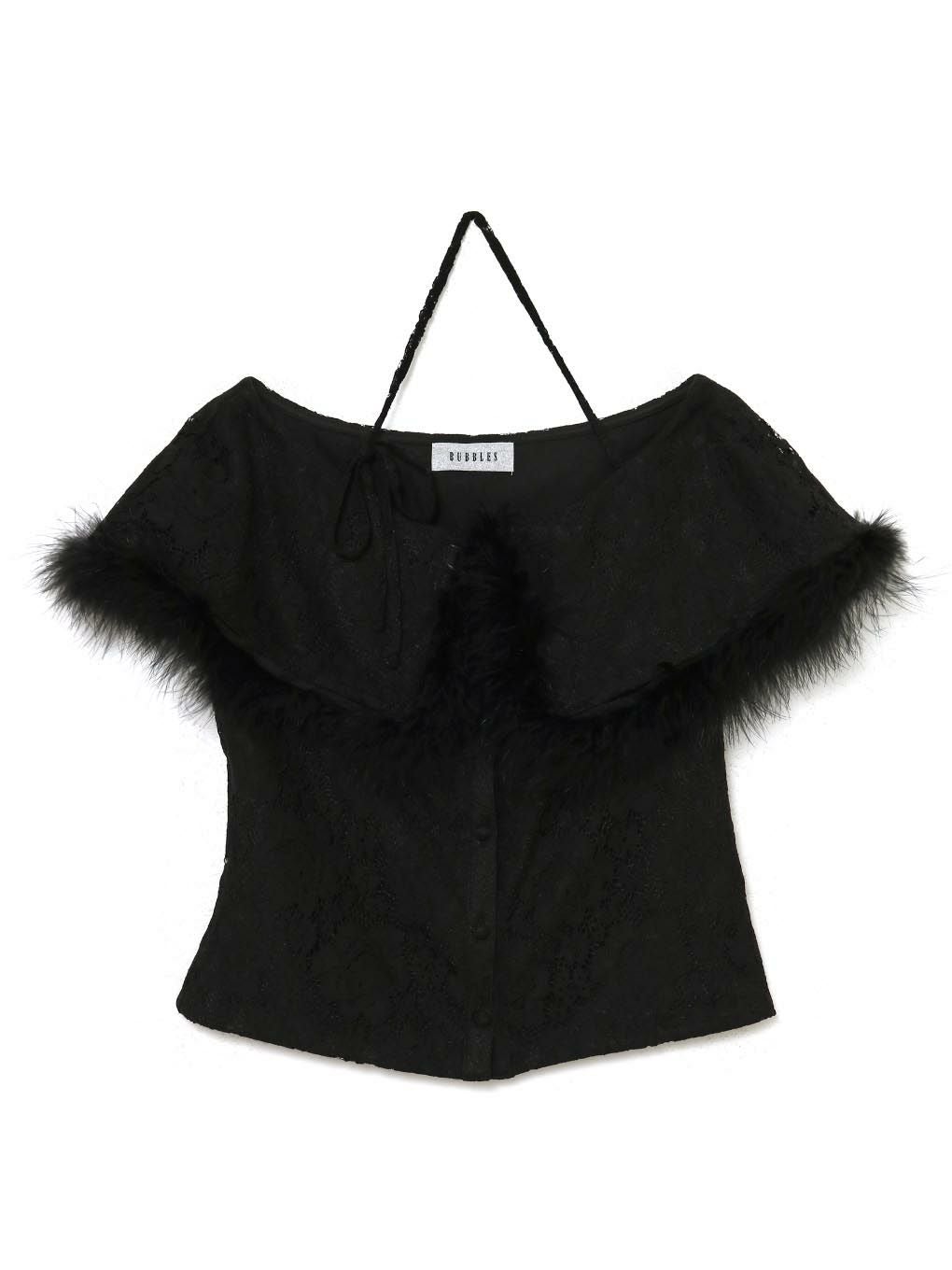 【BUBBLES】レースファーブラウス