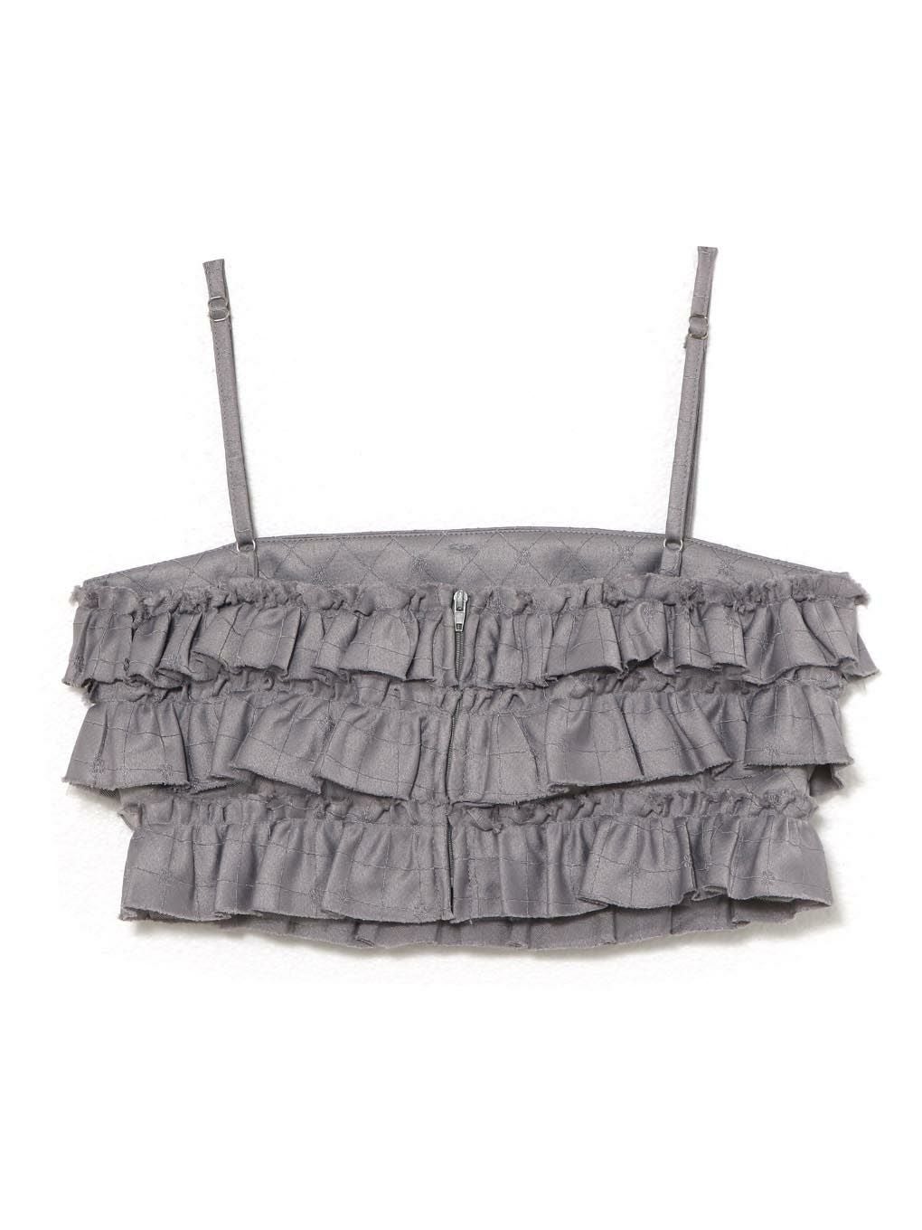 【BUBBLES】ジャガードフリルビスチェ