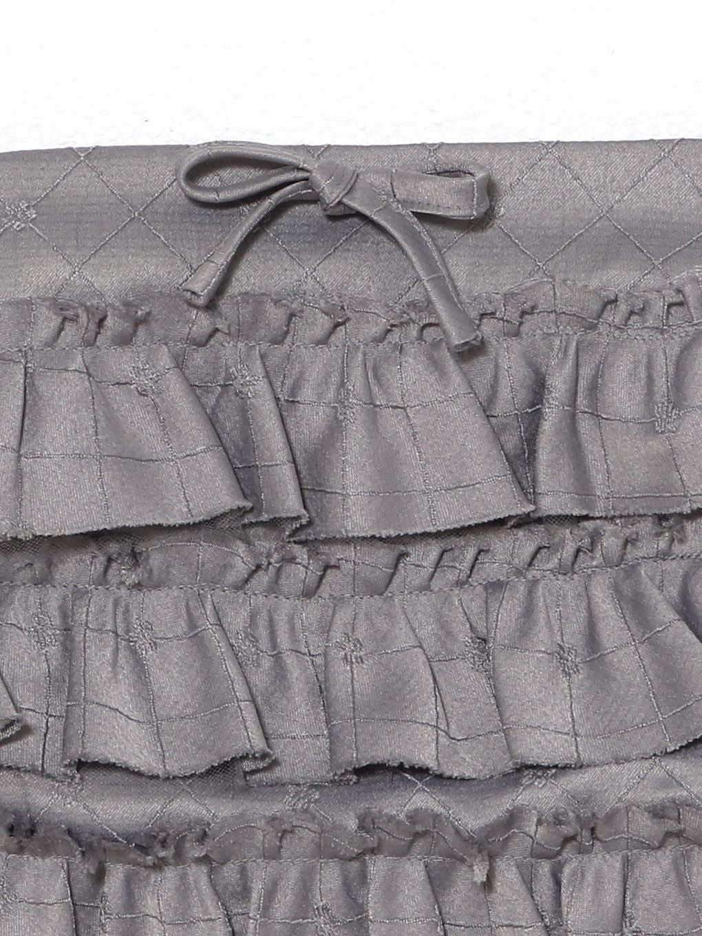 【BUBBLES】ジャガードフリルビスチェ