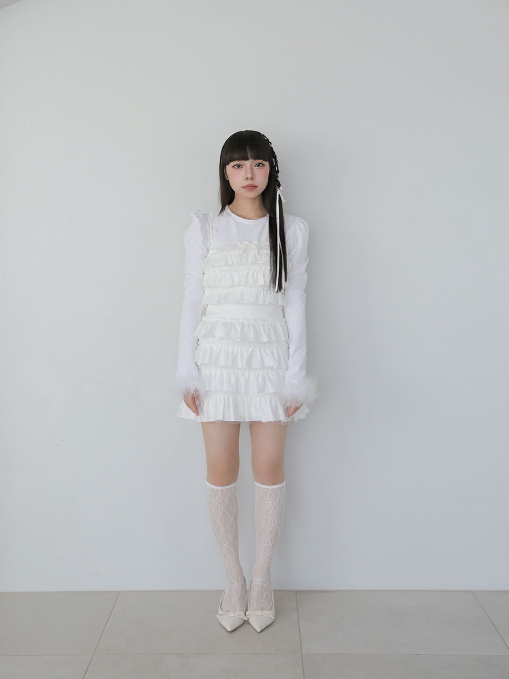 BUBBLES】ジャガードフリルスカパン | sparkling mall online store