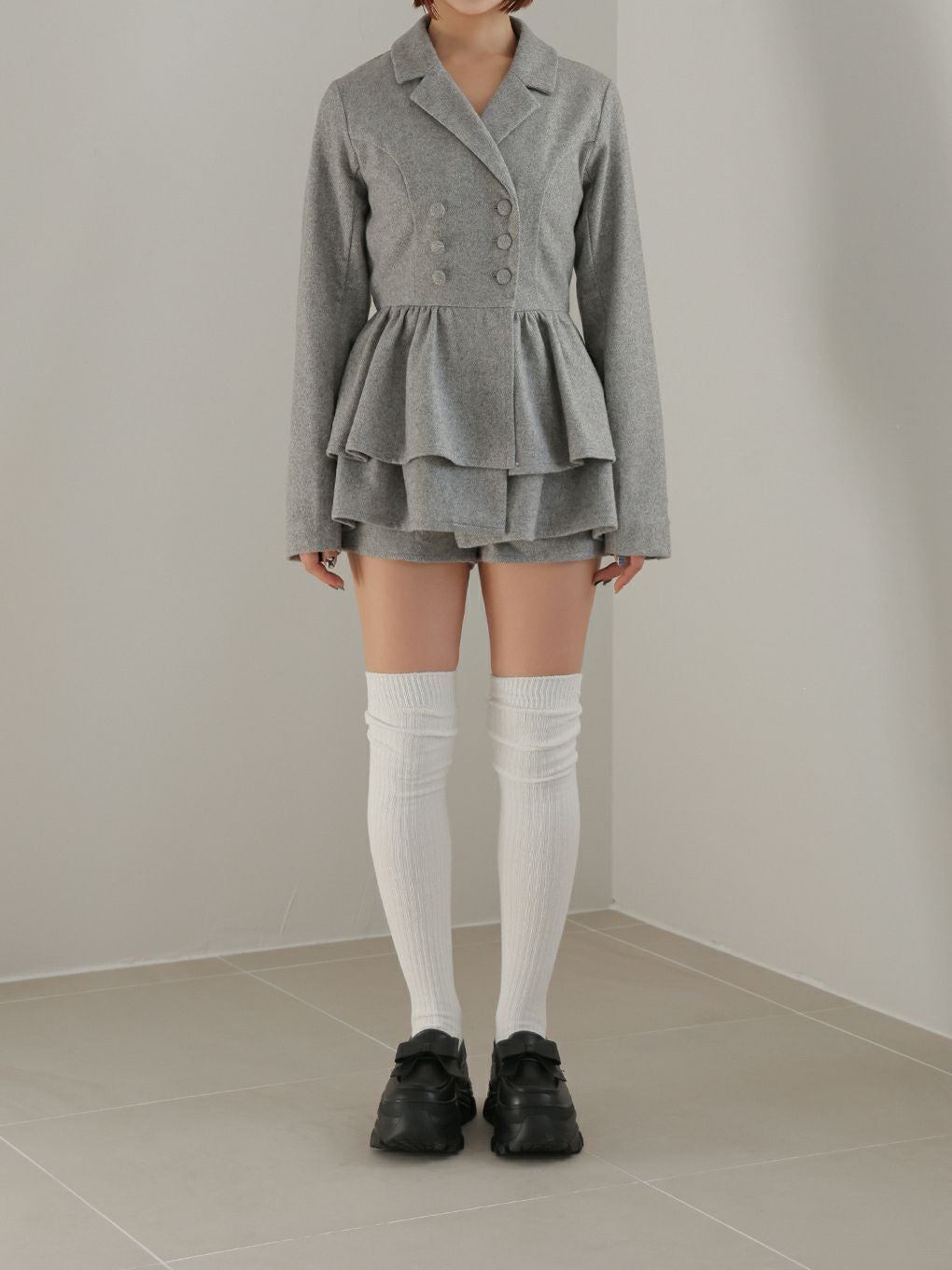 【BUBBLES】ジャケットペプラムセットアップ