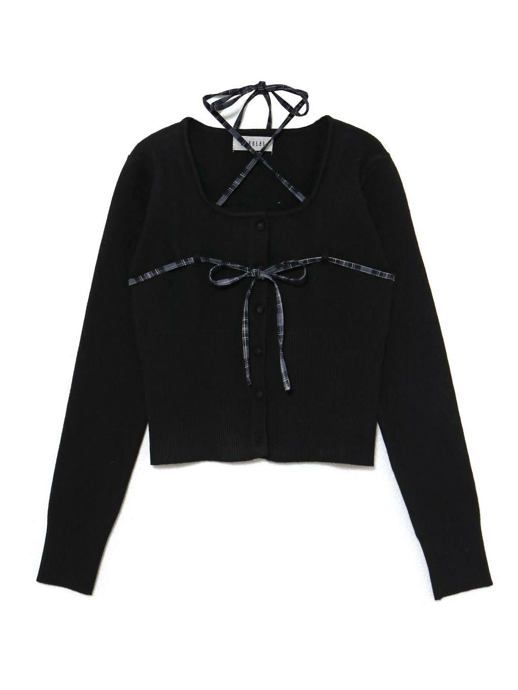 【BUBBLES】チェックリボントップス