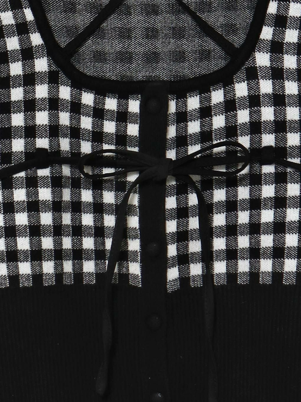 【BUBBLES】チェックリボントップス