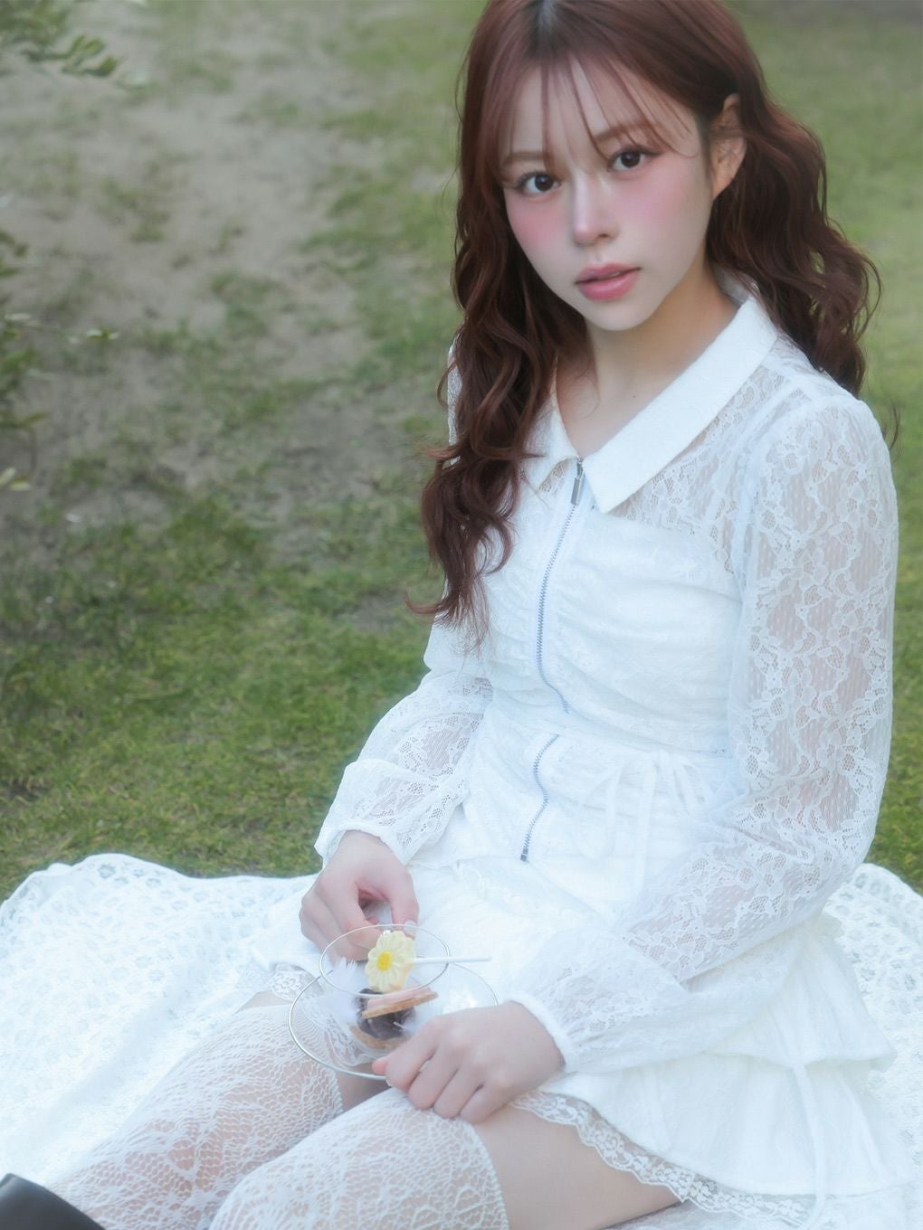 BUBBLES】レースギャザーブラウス | sparkling mall online store