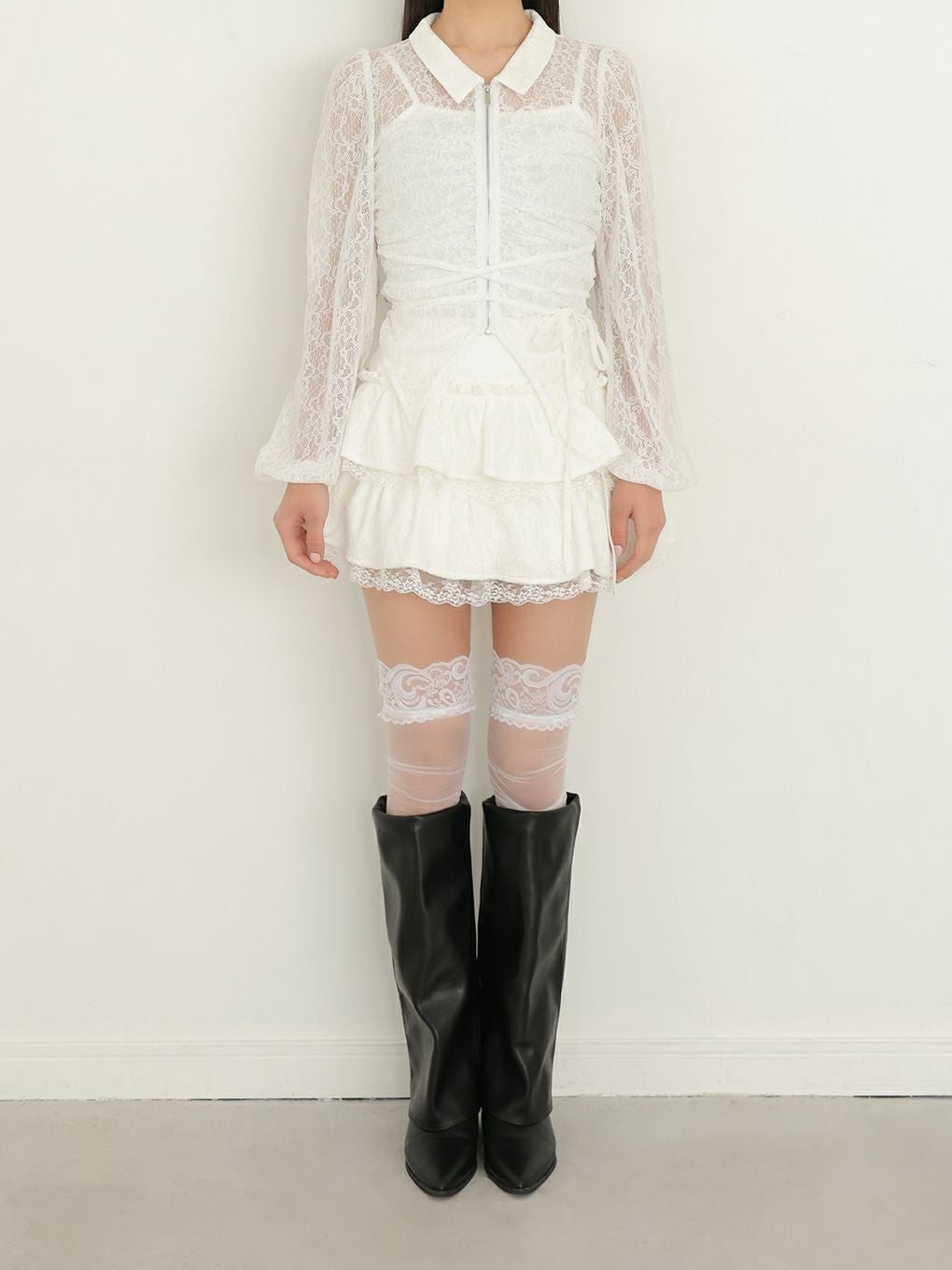 BUBBLES】レースギャザーブラウス | sparkling mall online store