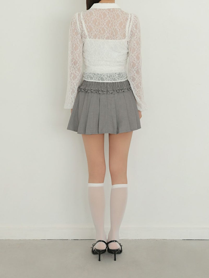 BUBBLES】レースギャザーブラウス | sparkling mall online store