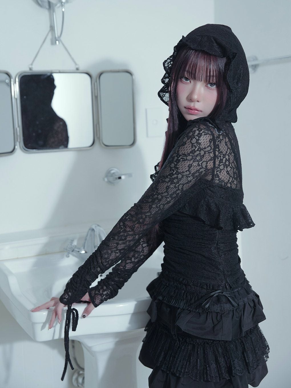 【BUBBLES】レースフーディーアンサンブル