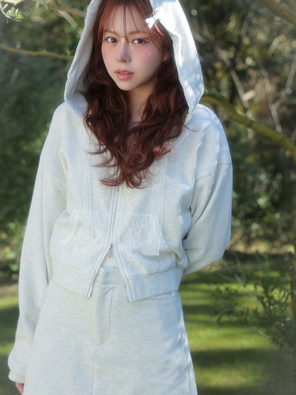 【BUBBLES】レースクロップドパーカーセットアップ