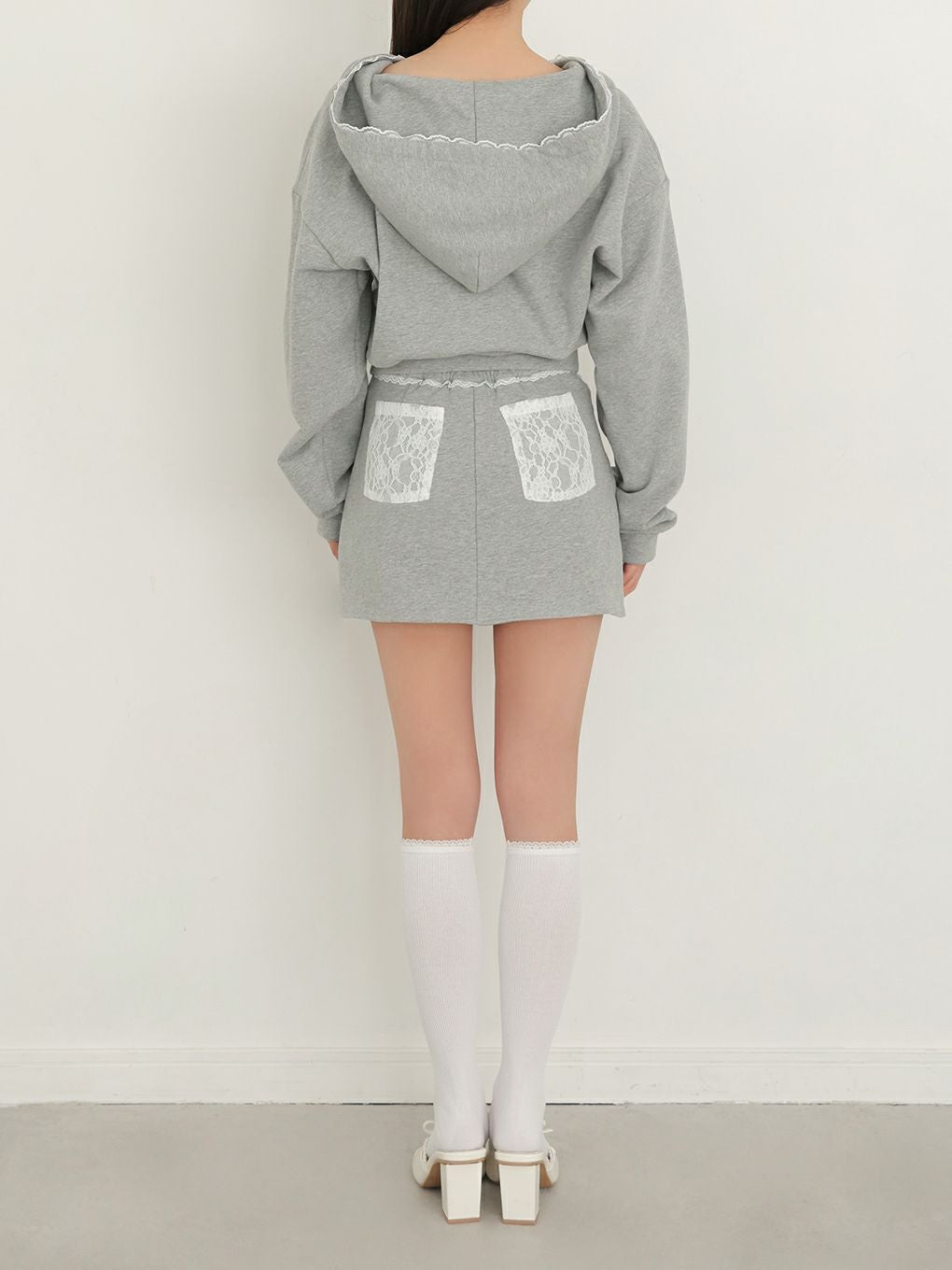 【BUBBLES】レースクロップドパーカーセットアップ