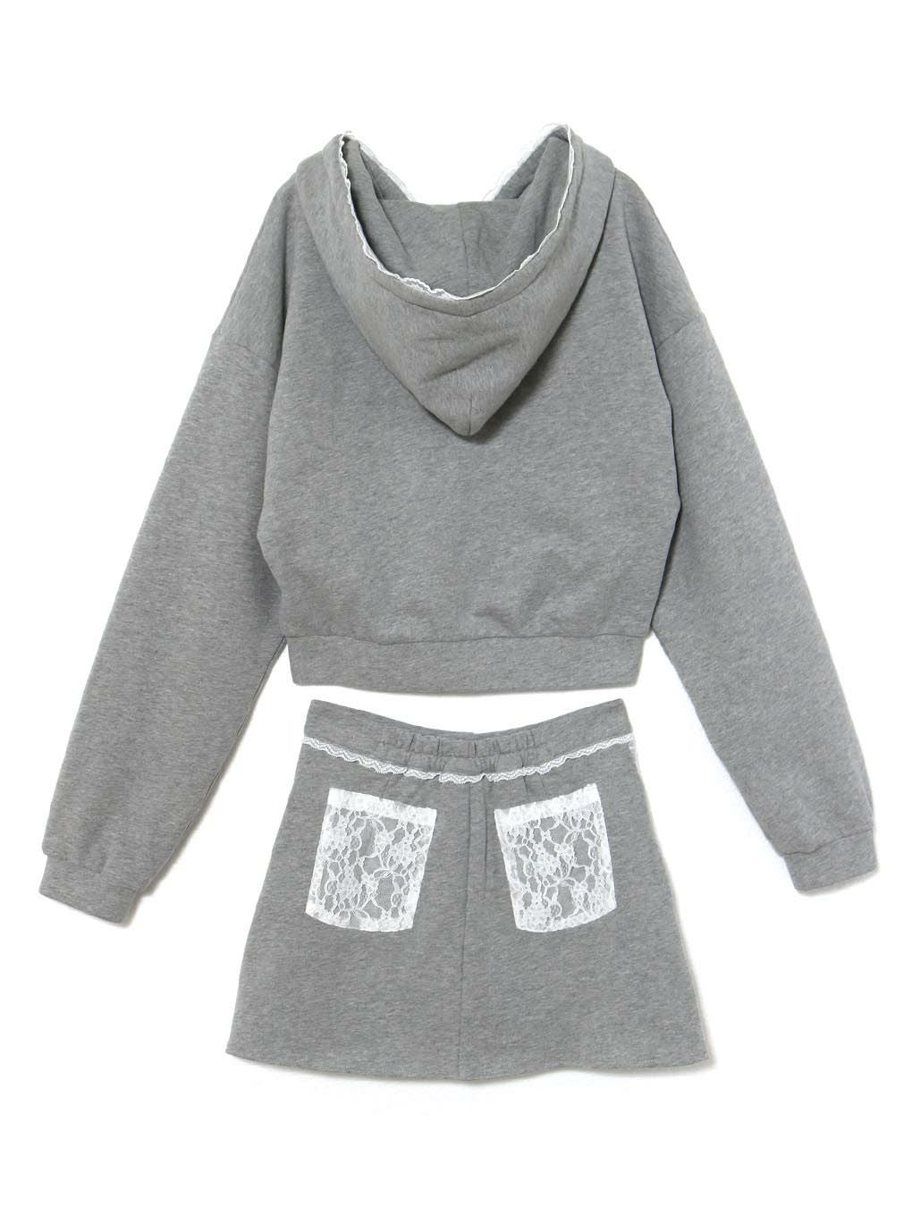 【BUBBLES】レースクロップドパーカーセットアップ