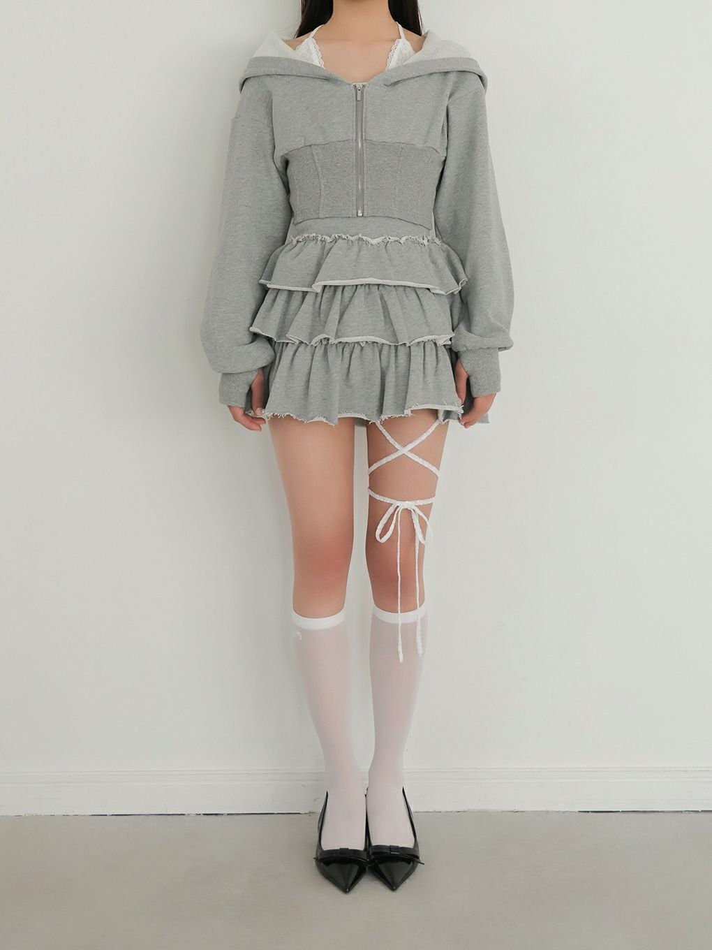 【BUBBLES】クロスリボンティアードスカパン