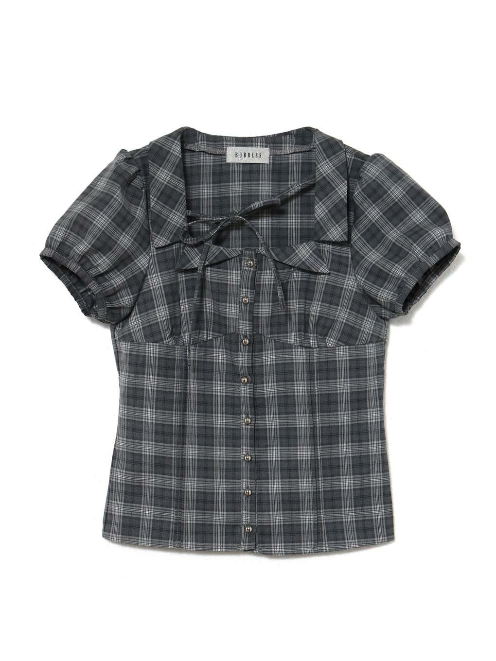 【BUBBLES】スクエアリボンブラウス