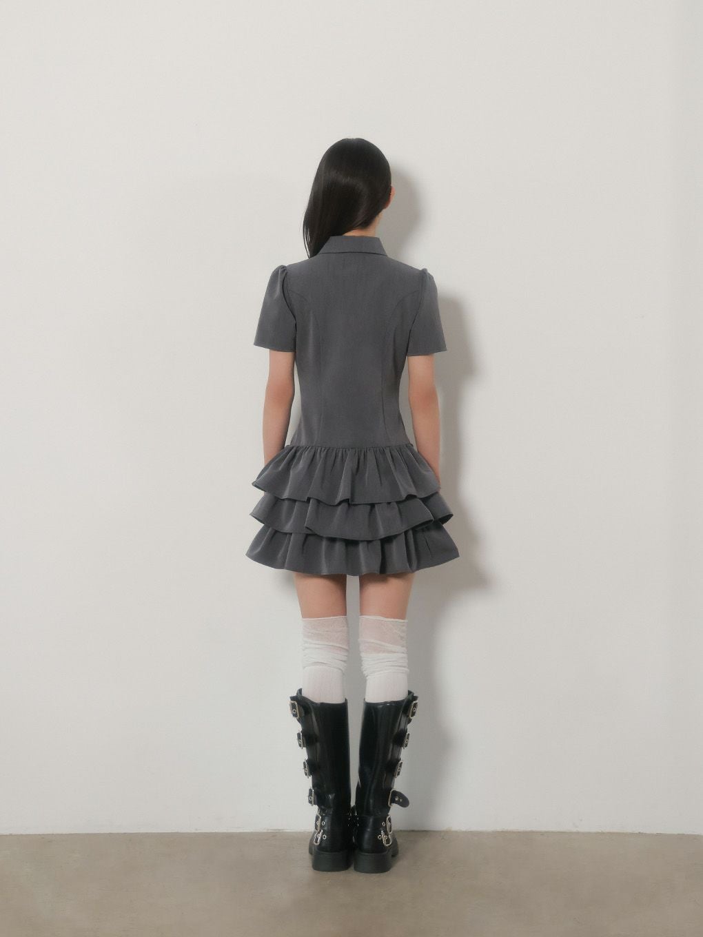 BUBBLES】ネクタイティアードワンピース | sparkling mall online store