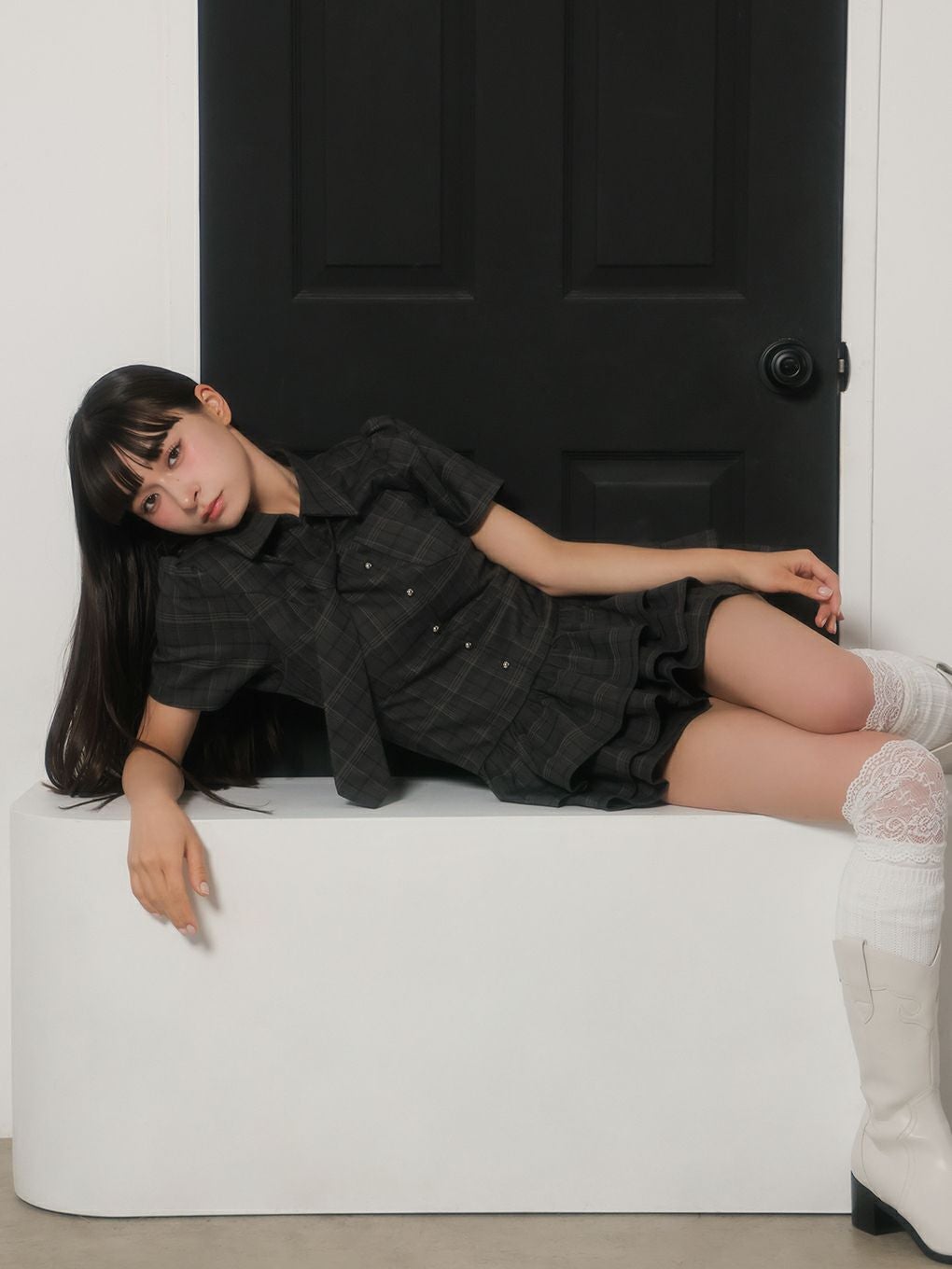 BUBBLES】ネクタイティアードワンピース | sparkling mall online store