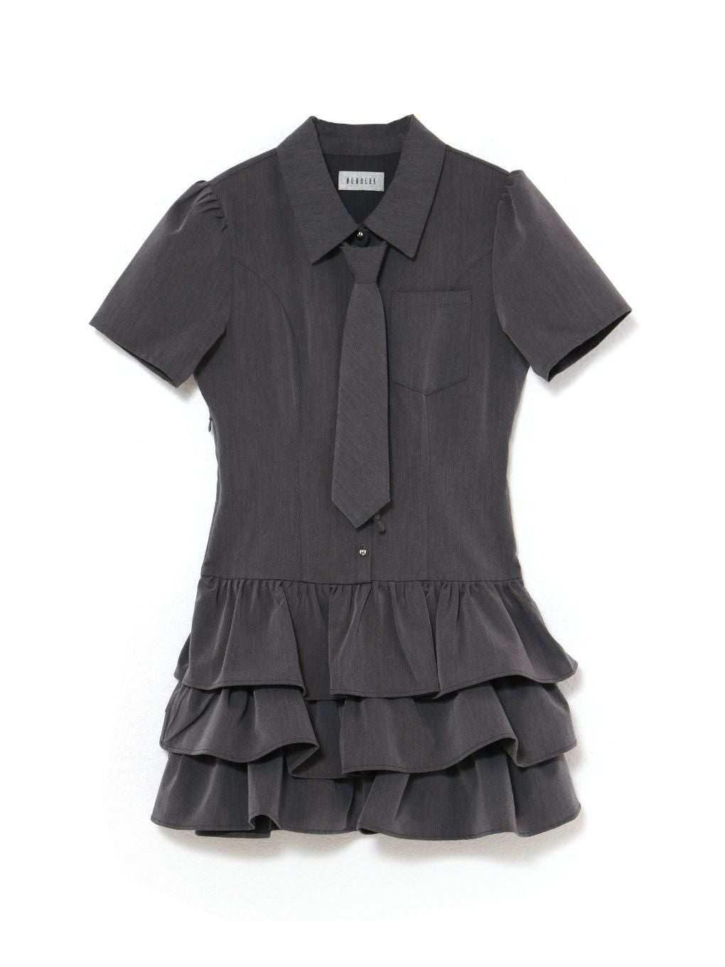 【BUBBLES】ネクタイティアードワンピース