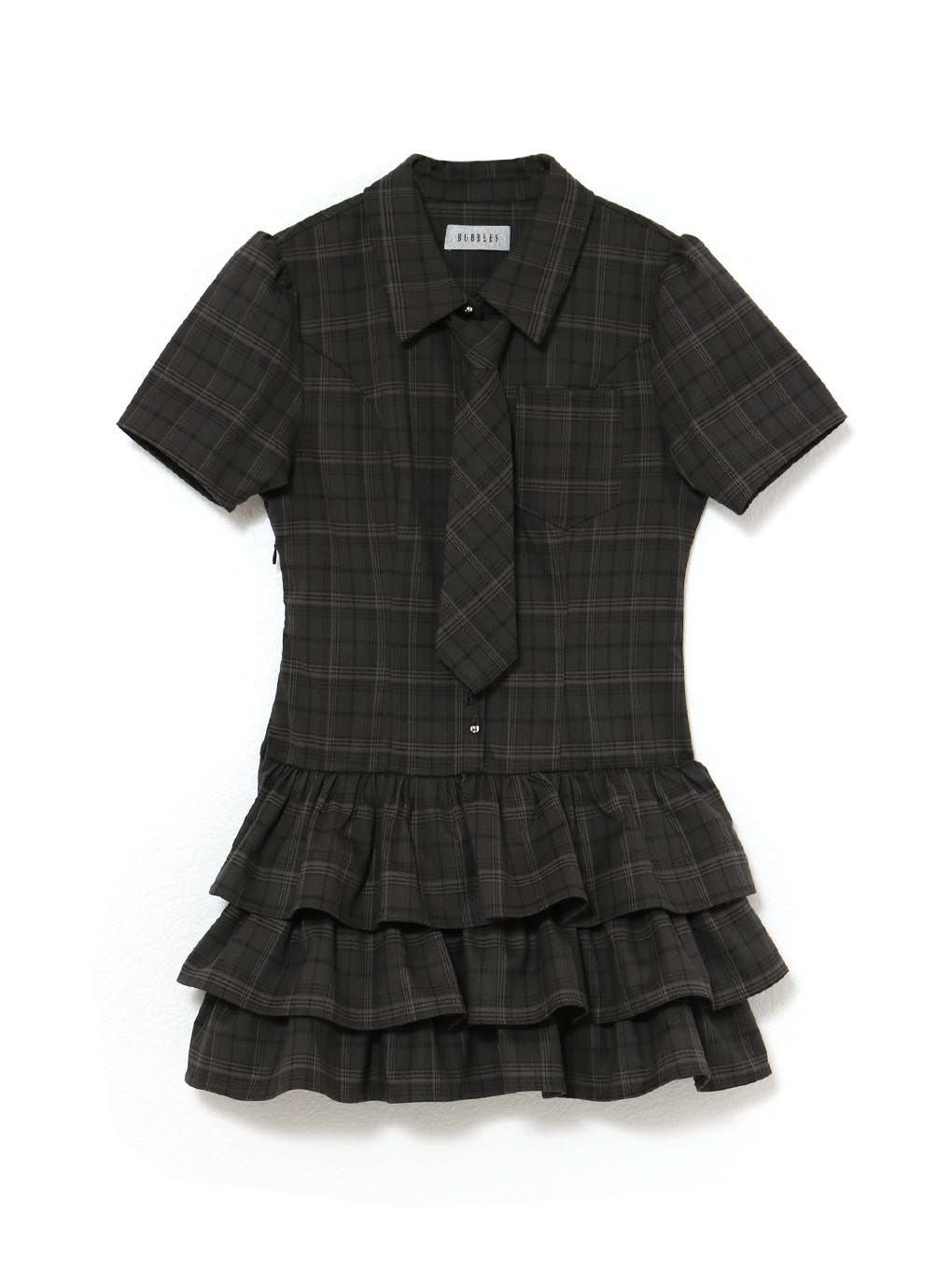 【BUBBLES】ネクタイティアードワンピース