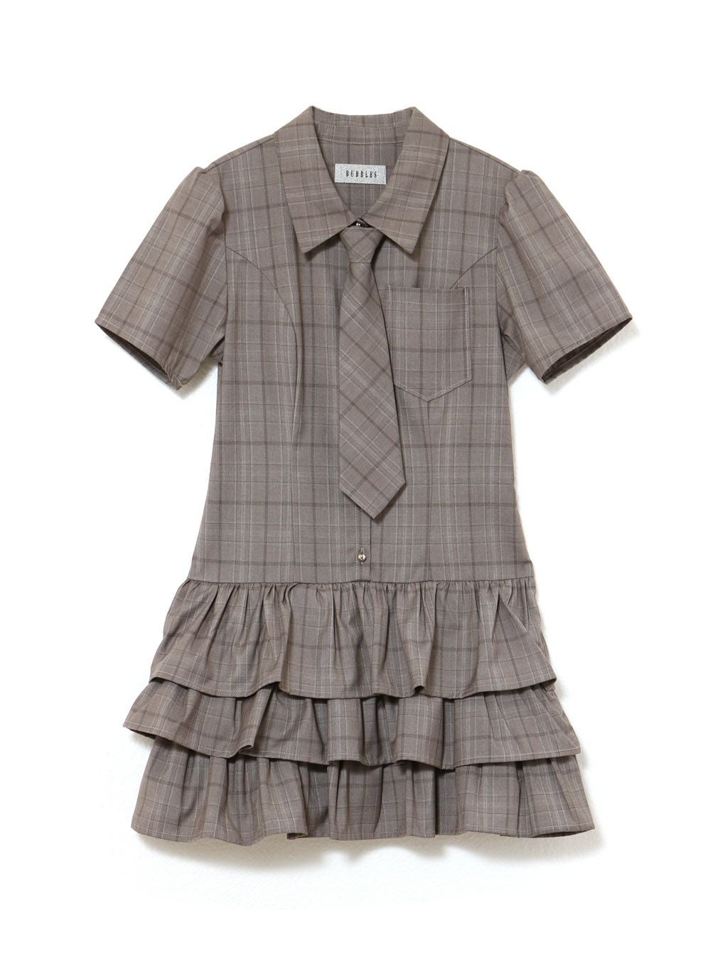 【BUBBLES】ネクタイティアードワンピース