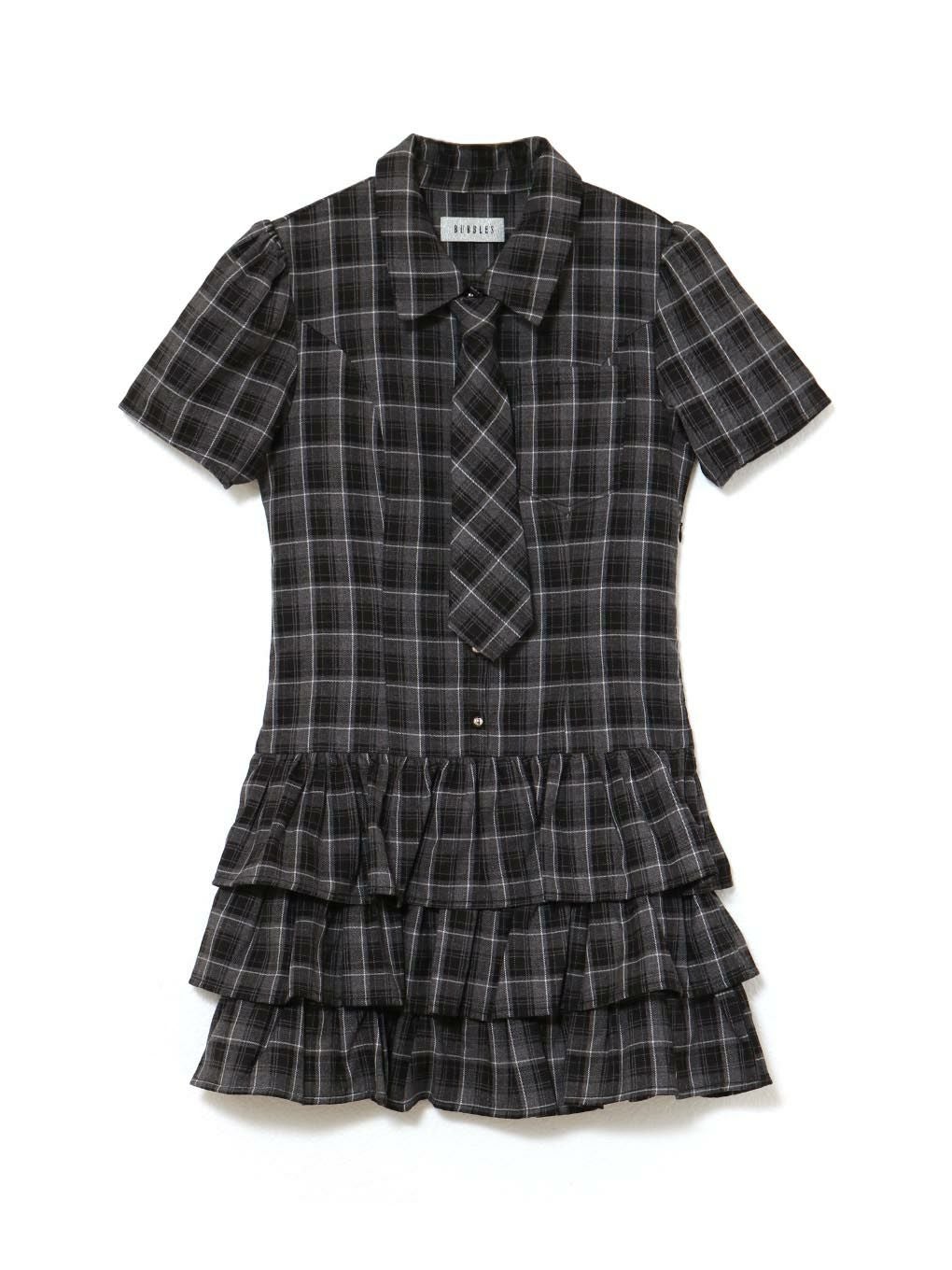 【BUBBLES】ネクタイティアードワンピース