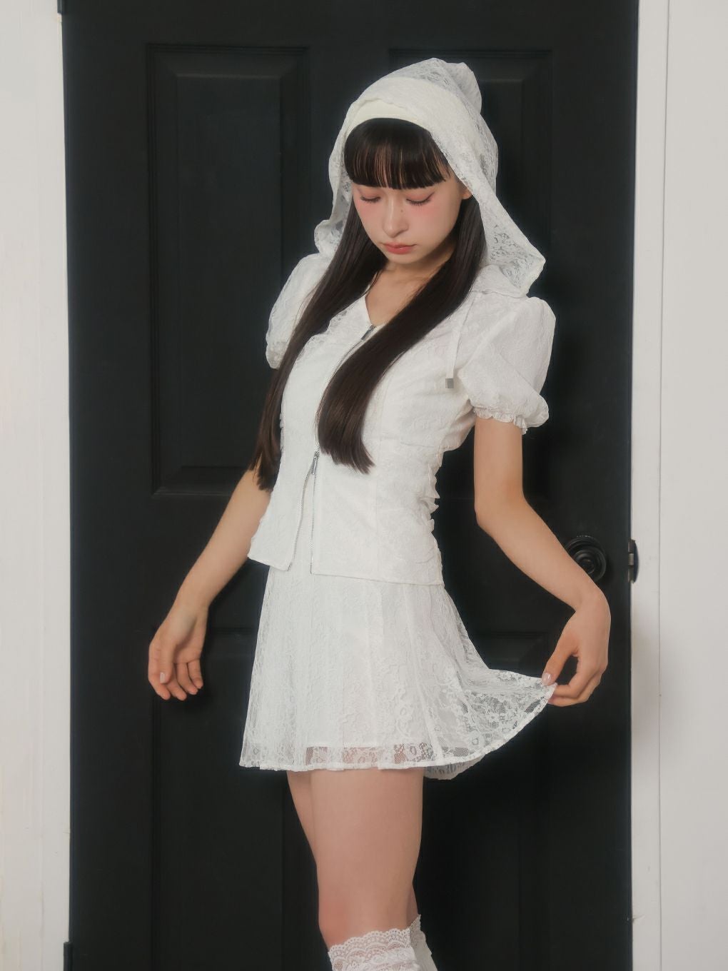 BUBBLES】レースパーカーセットアップ | sparkling mall online store
