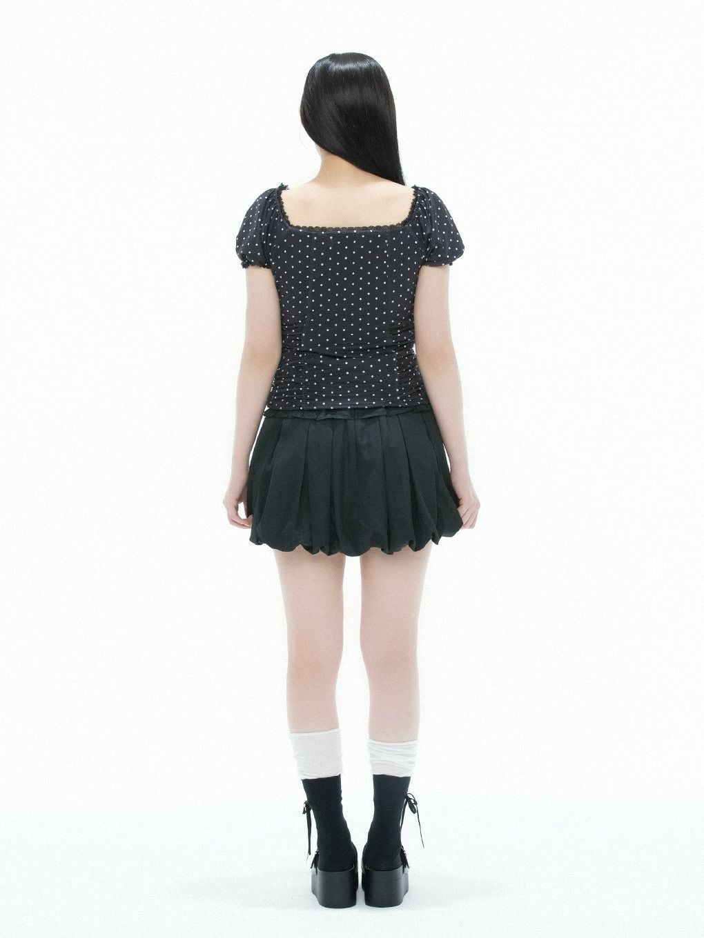 【BUBBLES】パターンリボントップス