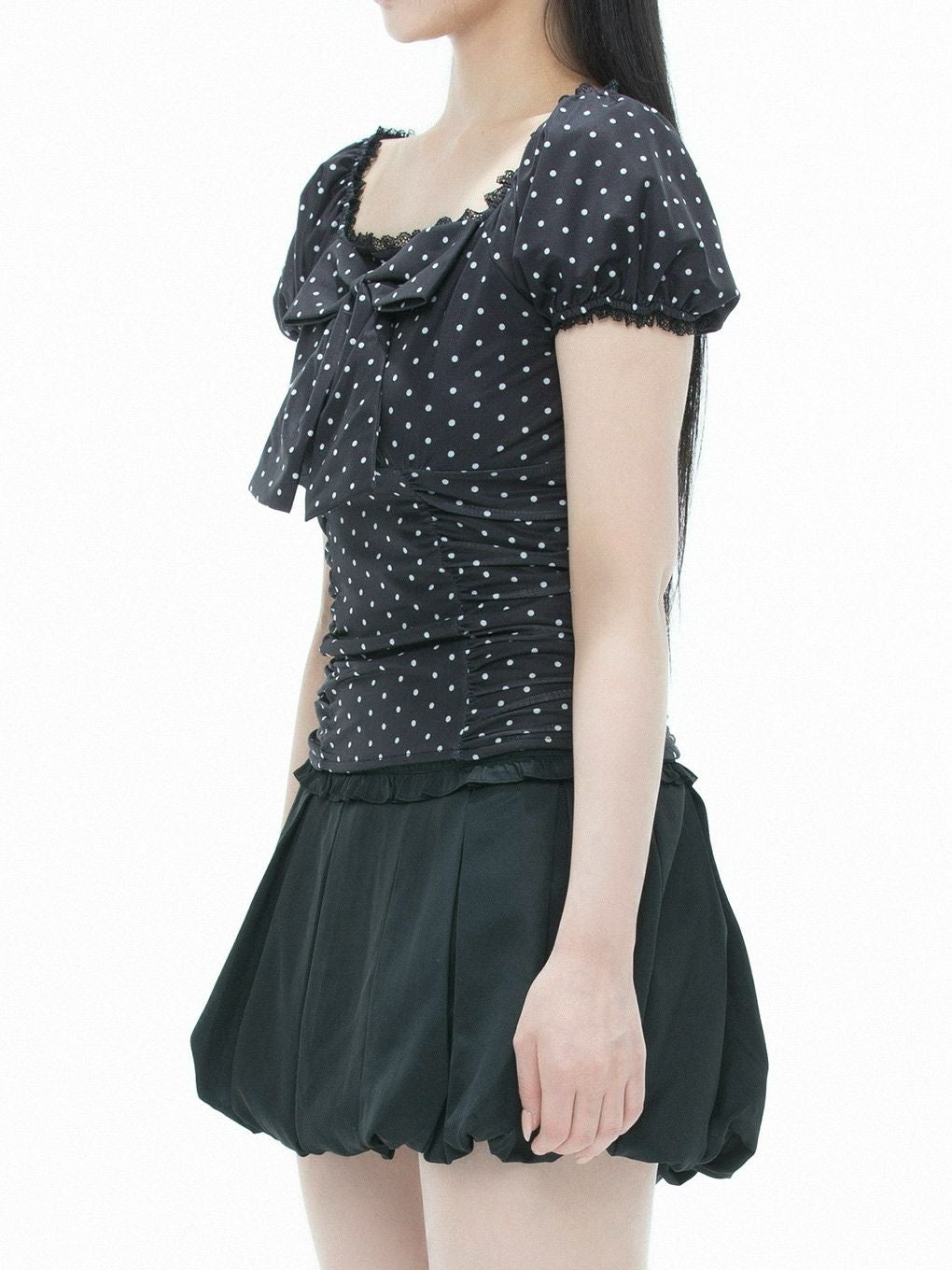 【BUBBLES】パターンリボントップス