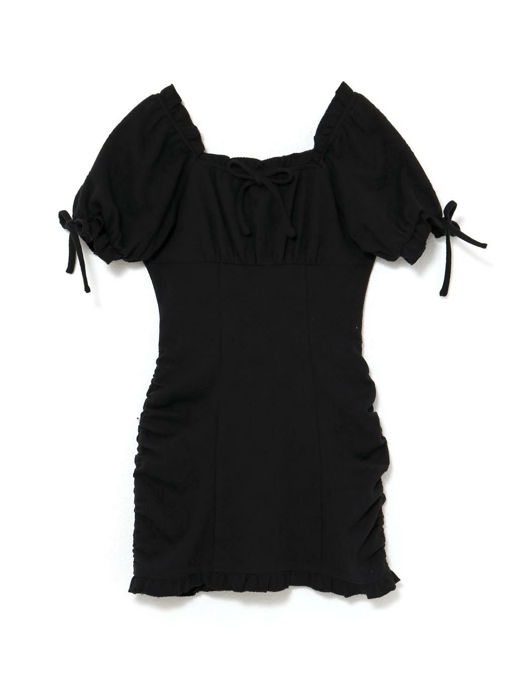 【BUBBLES】リボンジャガードワンピース