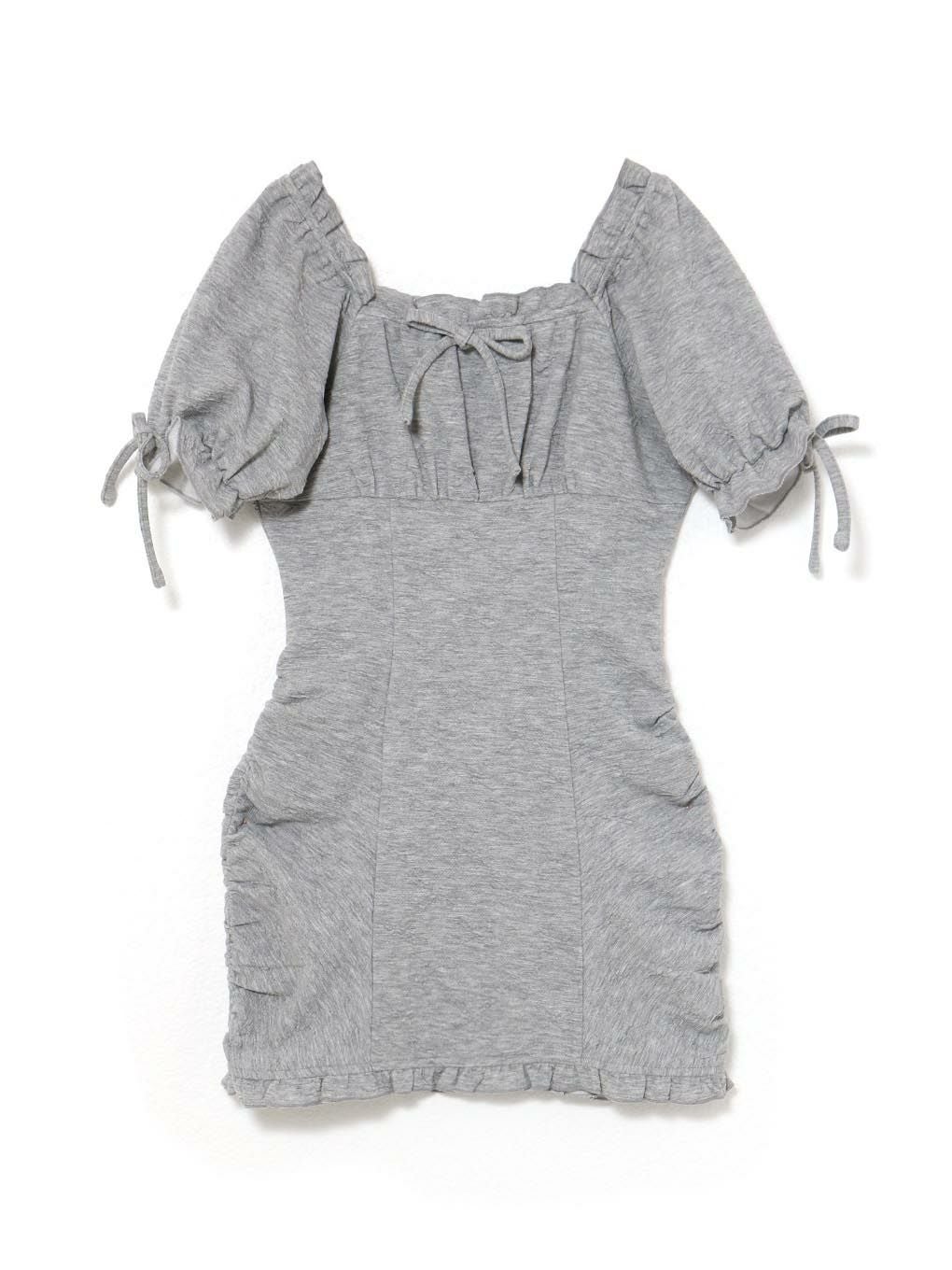 【BUBBLES】リボンジャガードワンピース