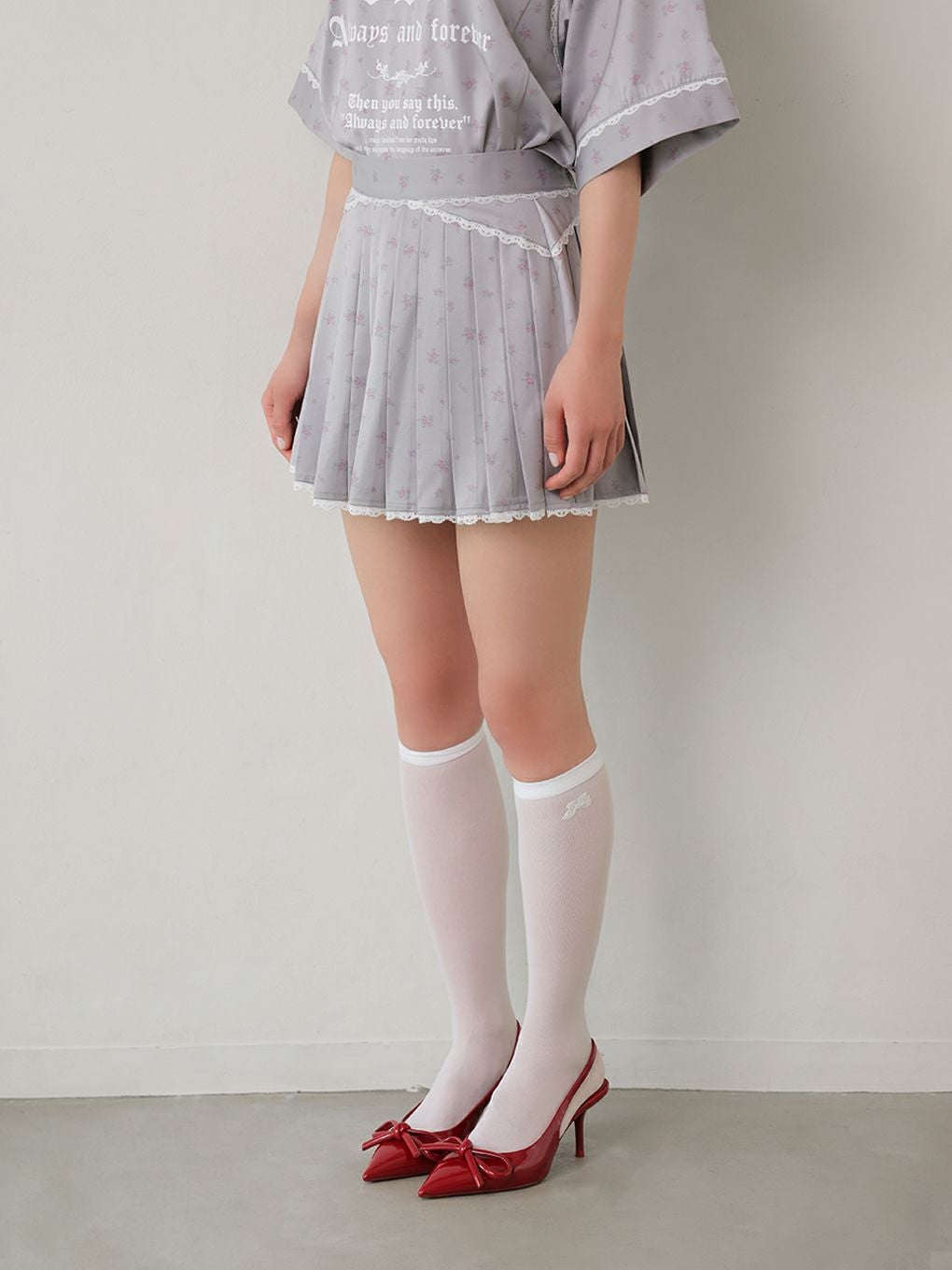 【BUBBLES】ミニレースプリーツスカパン