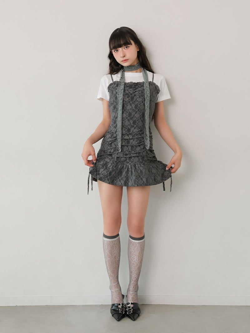 BUBBLES】レースギャザーワンピース | sparkling mall online store