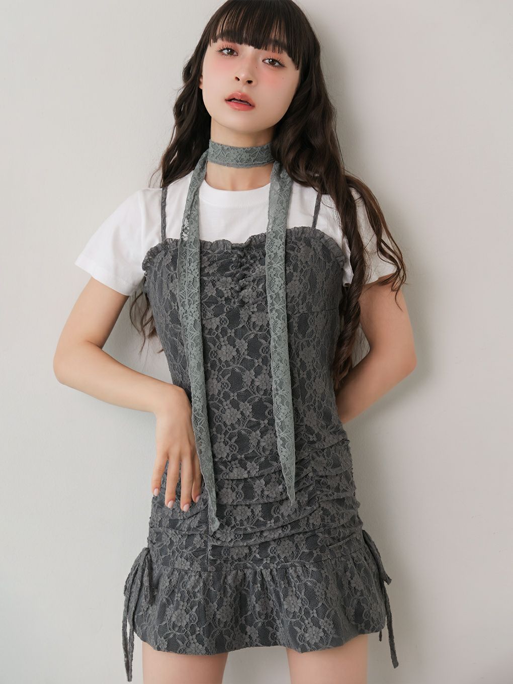 BUBBLES】レースギャザーワンピース | sparkling mall online store