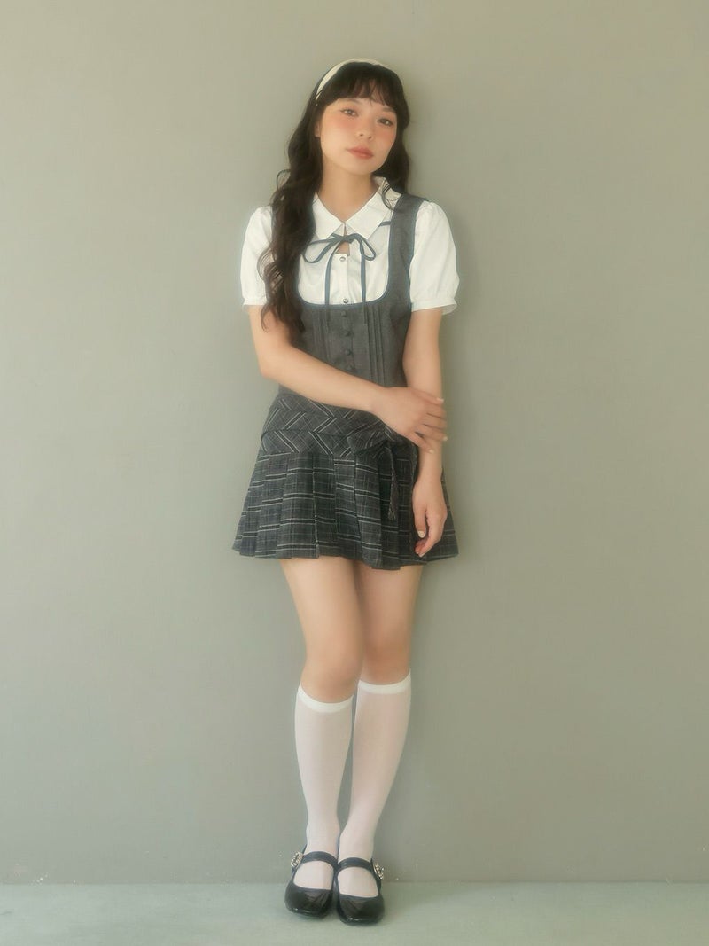 BUBBLES】リボンベストレイヤードブラウス | sparkling mall online store