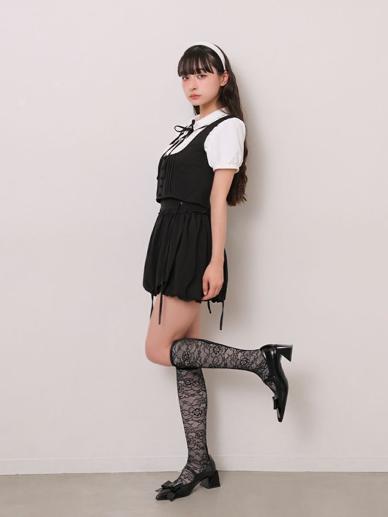 BUBBLES】リボンベストレイヤードブラウス | sparkling mall online store