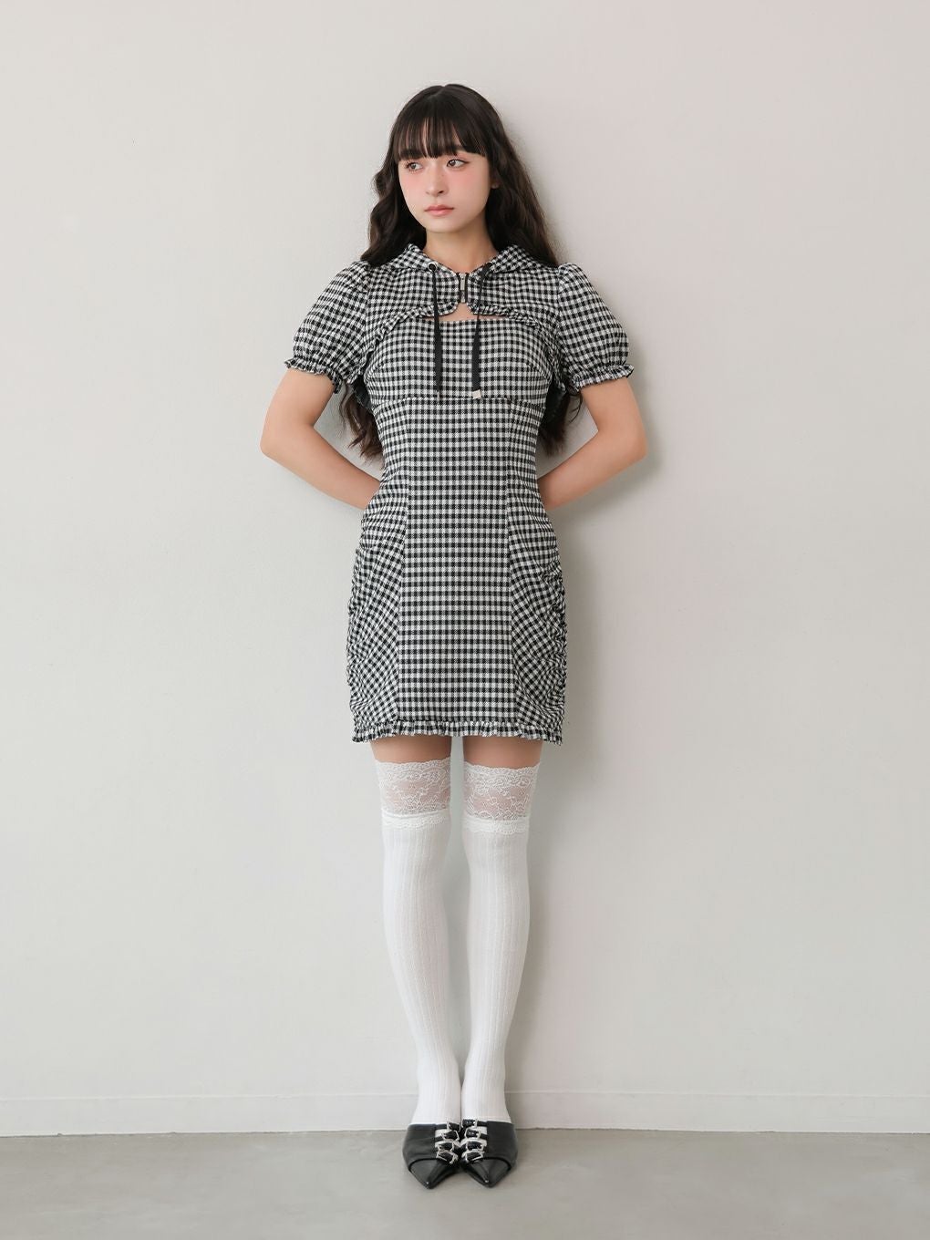 bubbles ギャザーシャギーワンピース s BUBBLES】ギャザーパーカーワンピース | sparkling mall online store