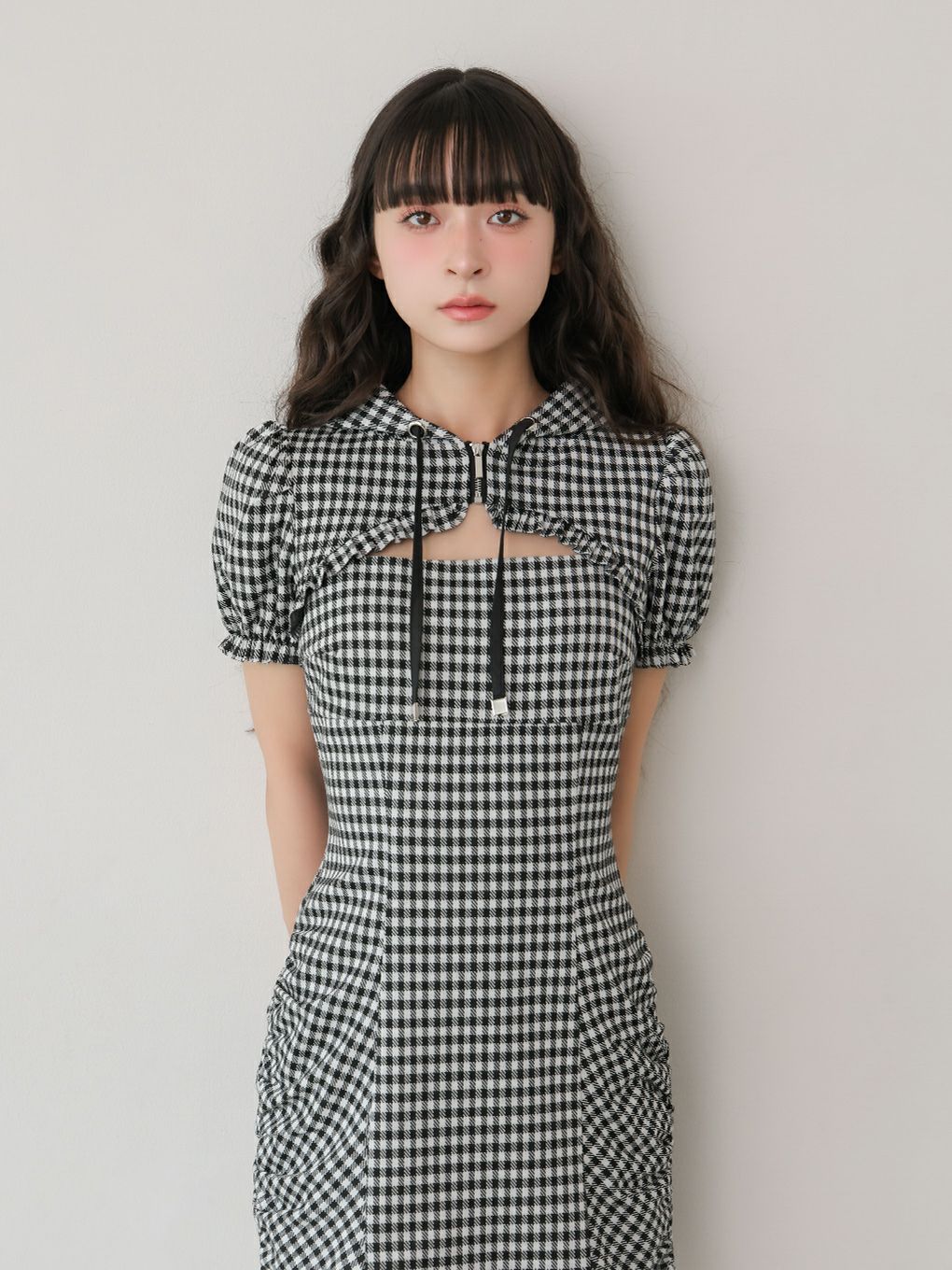 BUBBLES】ギャザーパーカーワンピース | sparkling mall online store