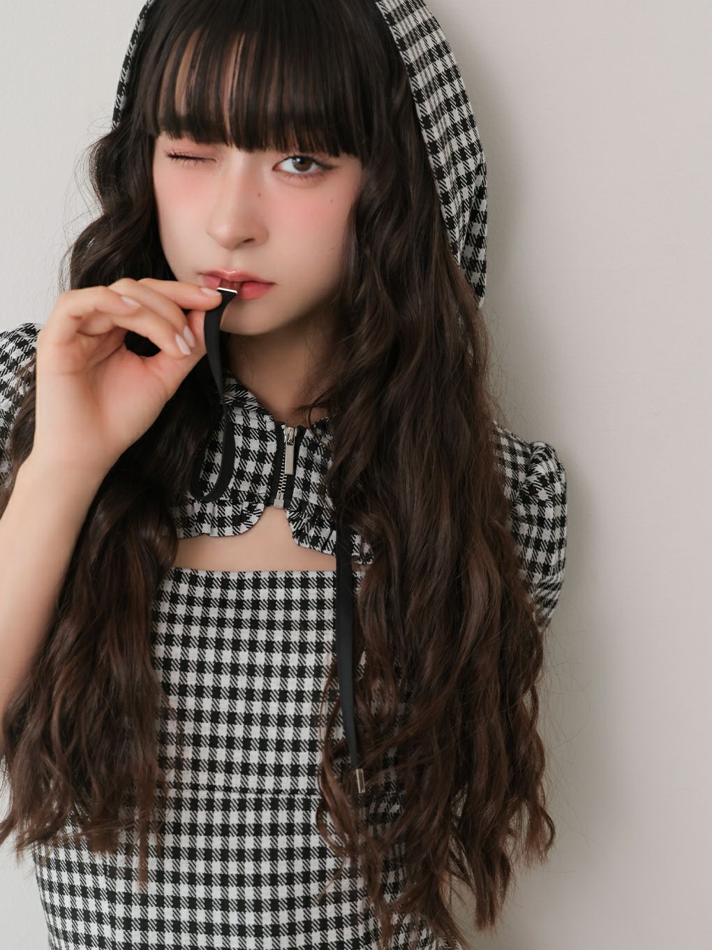 BUBBLES】ギャザーパーカーワンピース | sparkling mall online store