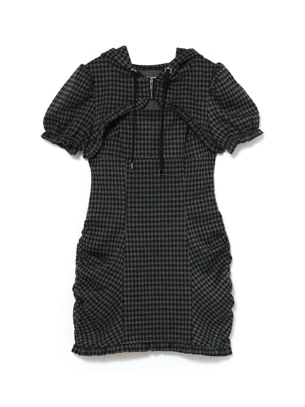 【BUBBLES】ギャザーパーカーワンピース